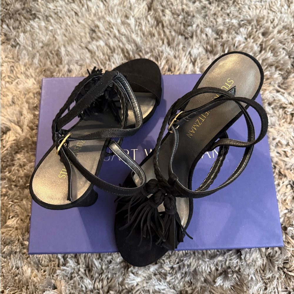 Stuart Weitzman Black Suede Heels